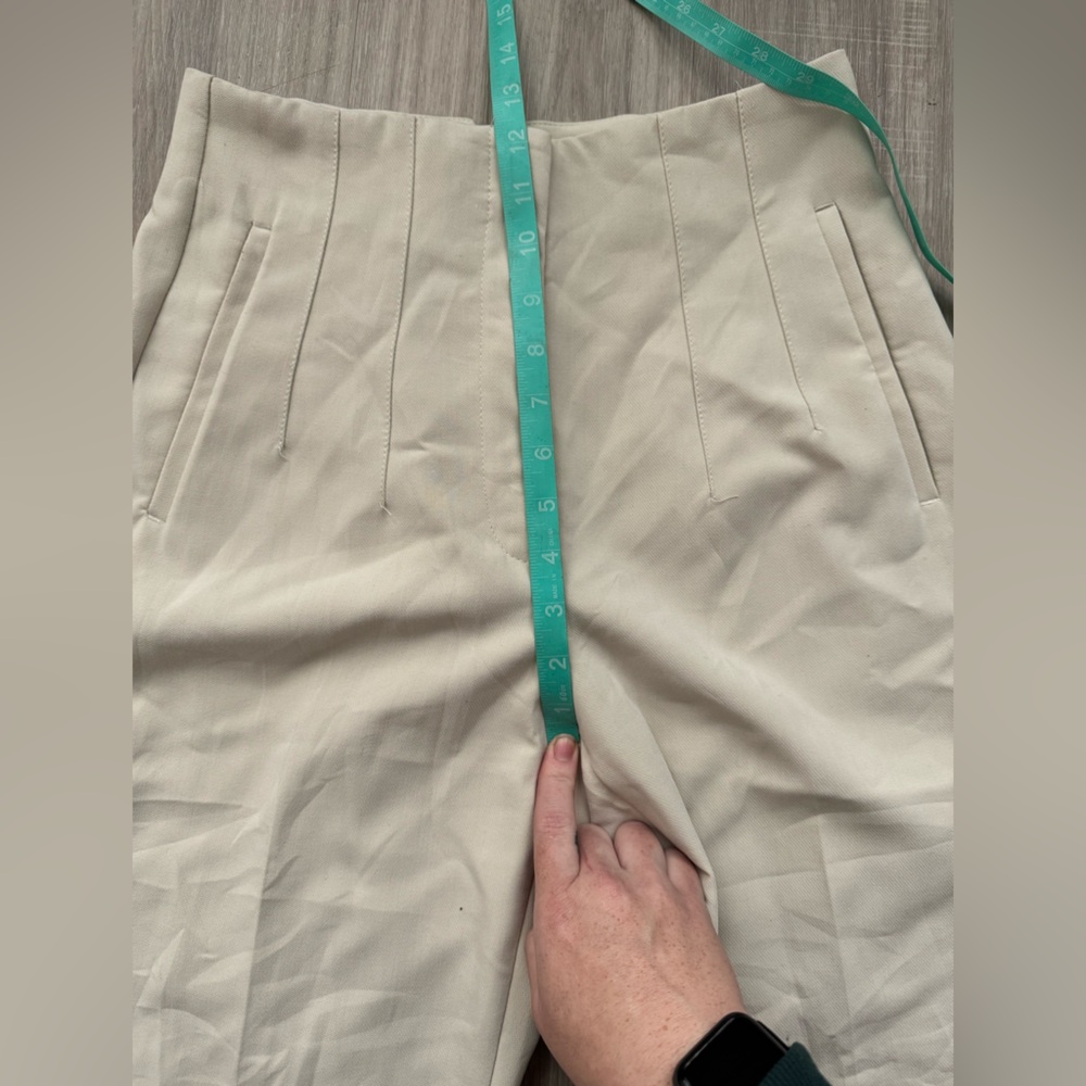 Zara Cream High Waisted Pants - Picture 11 of 12